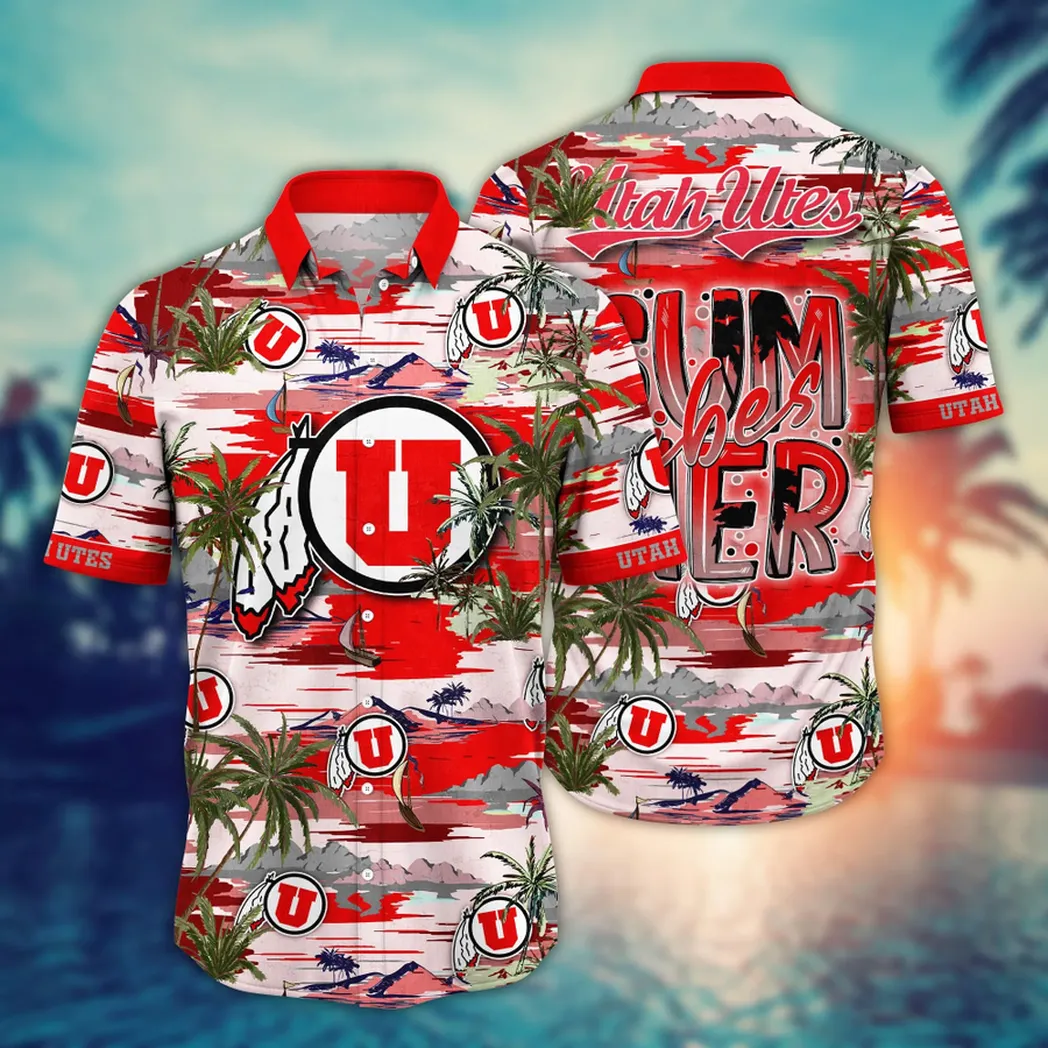 Utah Utes NCAA Flower Aloha Hawaiian Shirt, Summer Football Shirts VPHWA2451154044