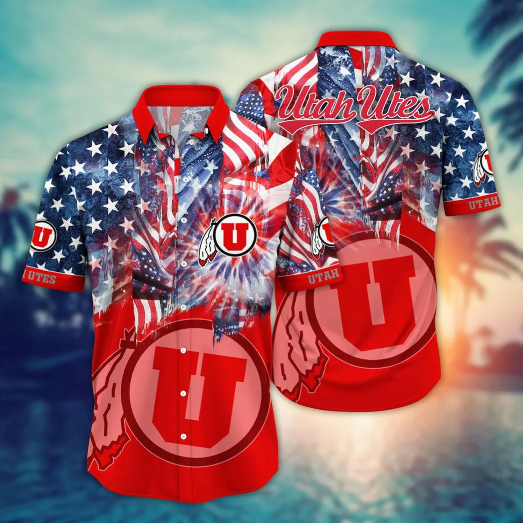 Utah Utes NCAA Flower Aloha Hawaiian Shirt, Summer Football Shirts VPHWA2451154099