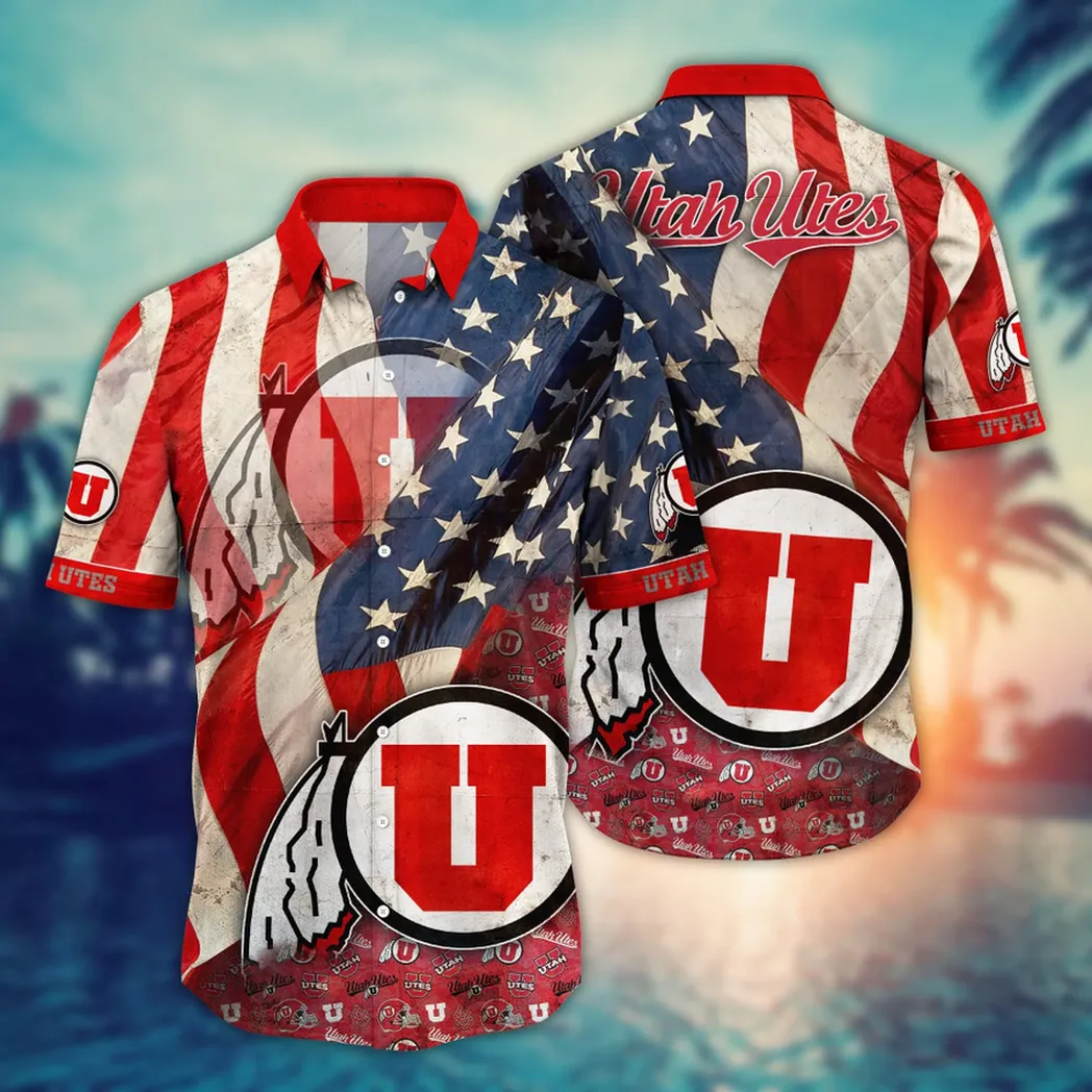 Utah Utes NCAA Flower Aloha Hawaiian Shirt, Summer Football Shirts VPHWA2451154255