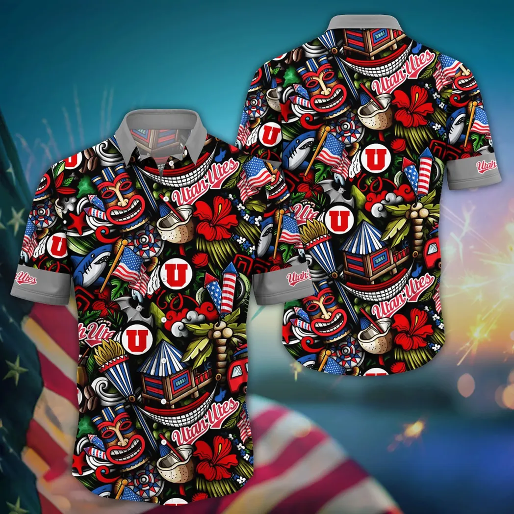 Utah Utes NCAA Flower Aloha Hawaiian Shirt, Summer VPHWA2451153656