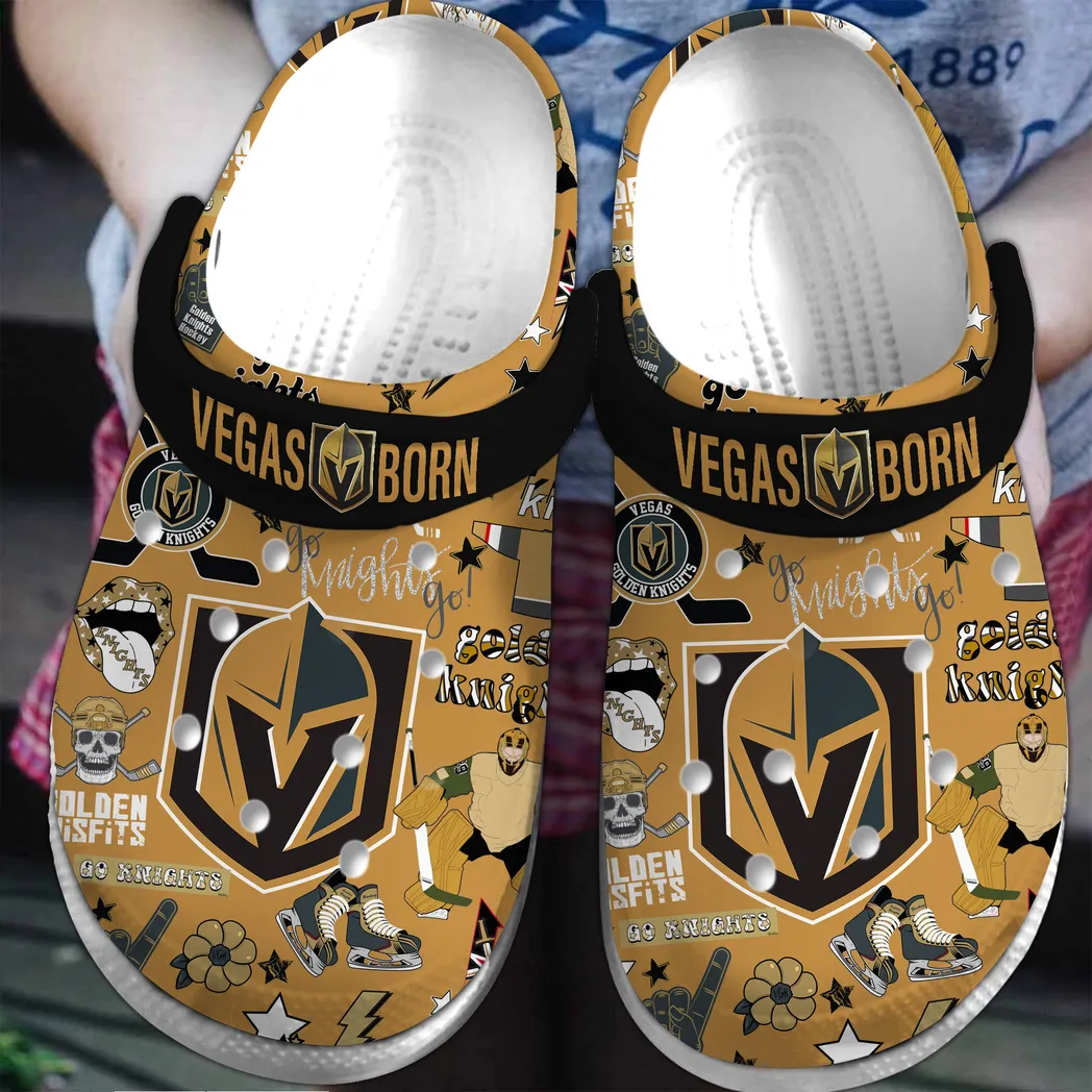 Vegas Golden Knights NHL Sport Crocs Clogs