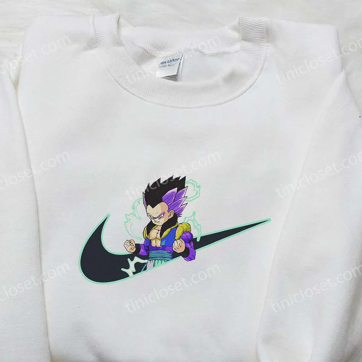 Vegeta Super Saiyan Purple x Nike Swoosh Anime Embroidered Hoodie, Dragon Ball Embroidered Shirt, Nike Inspired Embroidered Shirt