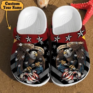 Veterans Crocs - Eagle America Flag Veteran Gift Clog