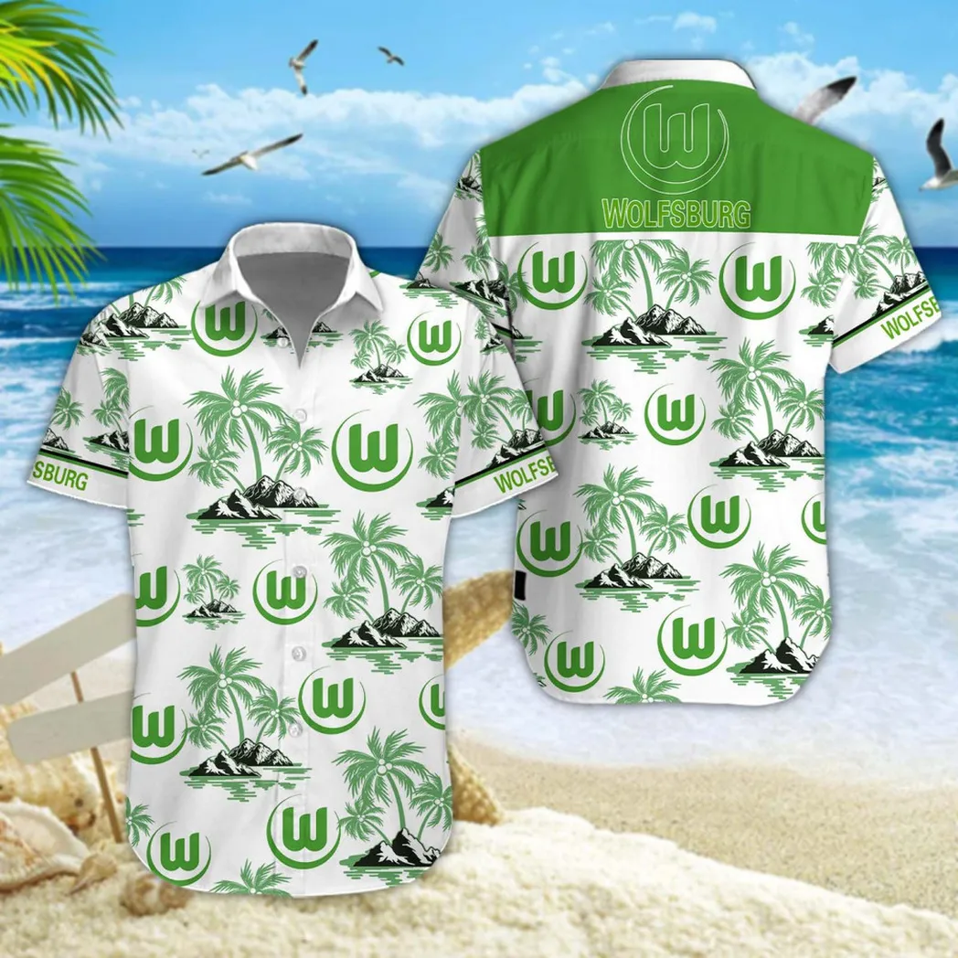 VfL Wolfsburg Hawaiian Shirt Style Classic Oversized Hawaiian, Unisex Hawaiian Shirt