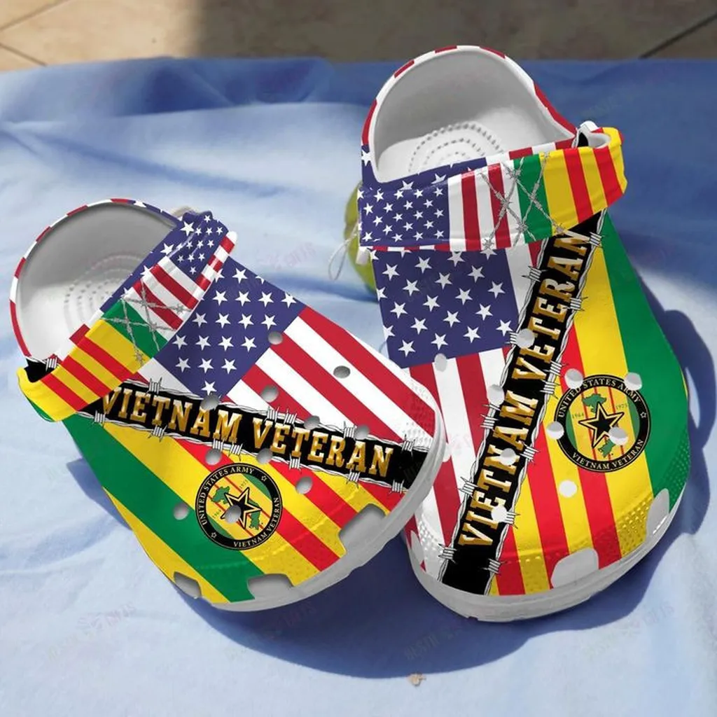 Vietnam Veteran Crocs, Personalized Crocs Classic Clogs