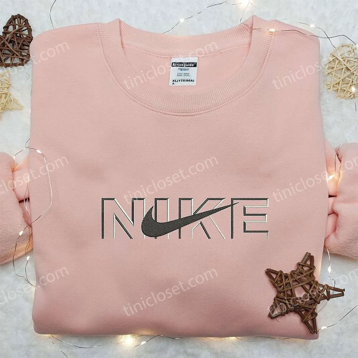 Vintage Custom Nike Embroidered Sweatshirt, Nike Inspired Embroidered Shirt, Best Birthday Gift Ideas