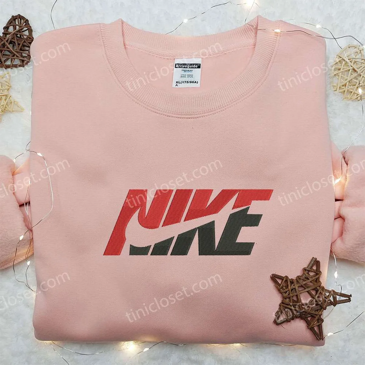 Vintage Custom x Nike Embroidered Sweatshirt, Nike Inspired Embroidered Shirt, Best Gift for Famliy