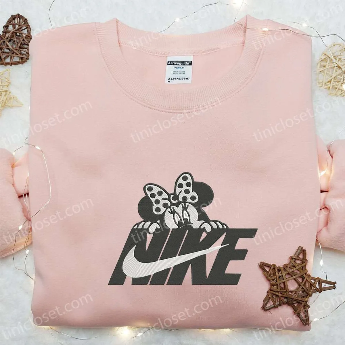 Vintage Minnie Mouse x Nike Embroidered Sweatshirt, Walt Disney Embroidered Shirt, The Best Gift