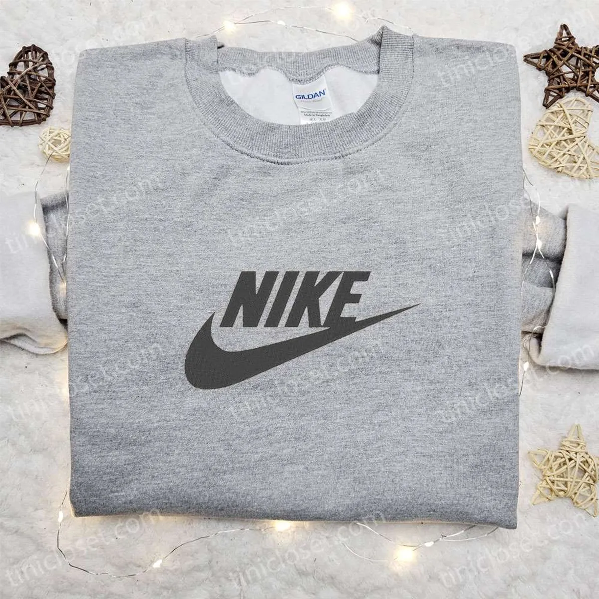 Vintage Nike Embroidered Hoodie, Nike Inspired Embroidered Shirt, Best Gifts for Family