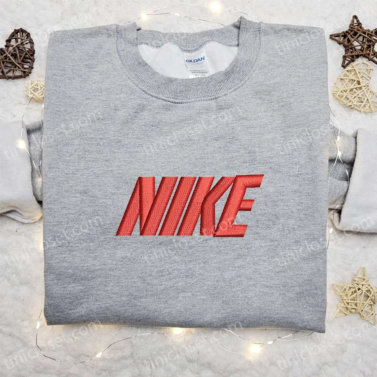 Vintage Nike Embroidered Shirt, Nike Inspired Embroidered Sweatshirt, Custom Embroidered Hoodie