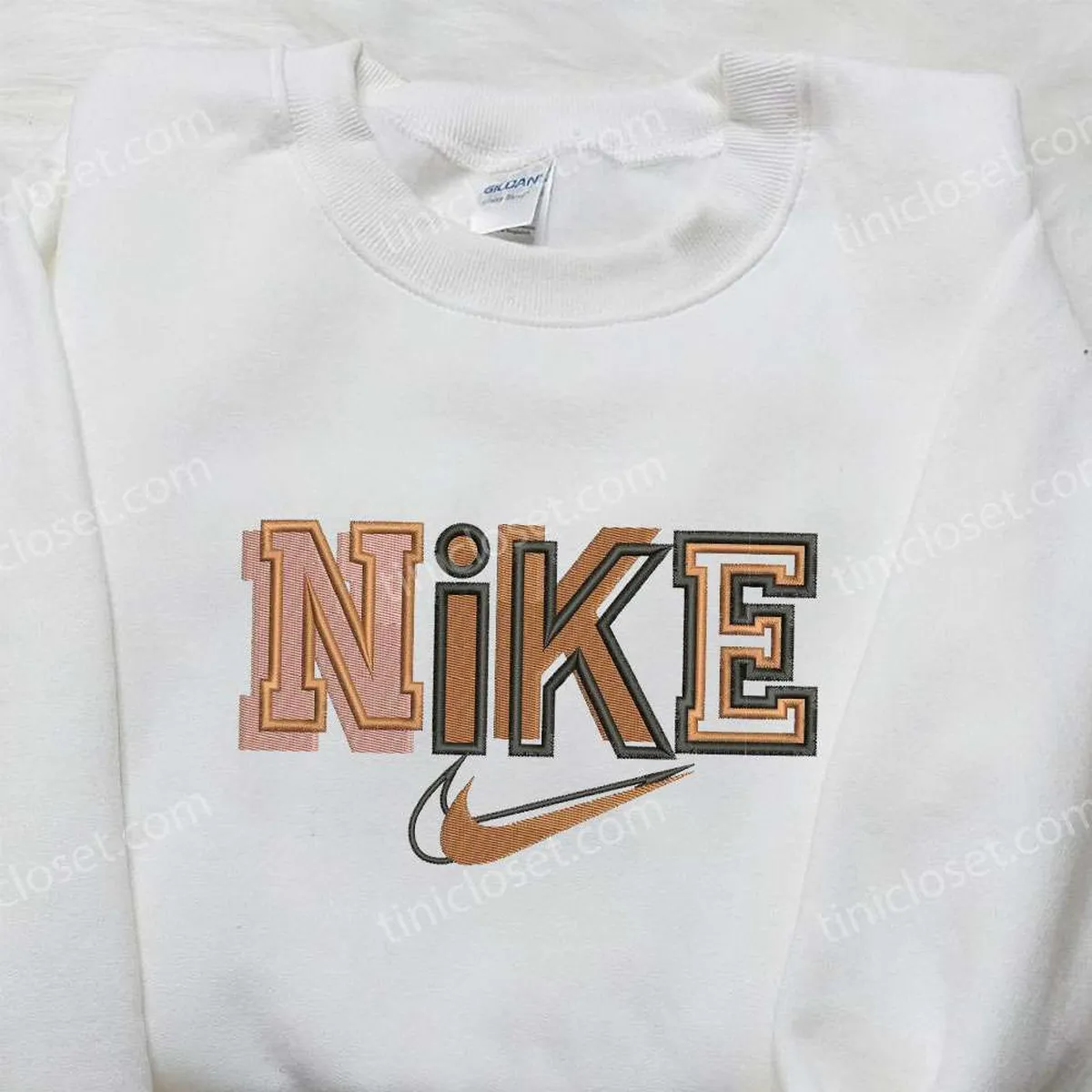 Vintage Nike Embroidered Sweatshirt, Nike Inspired Embroidered Shirt, Best Gift for Family