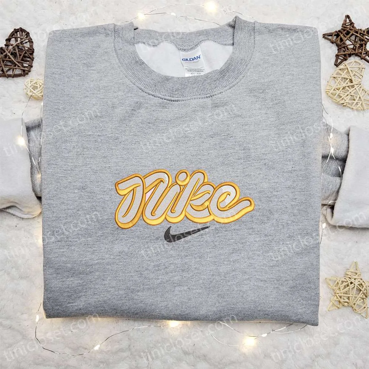 Vintage Nike Logo Embroidered Shirt, Nike Inspired Embroidered Hoodie, Best Gifts For Family