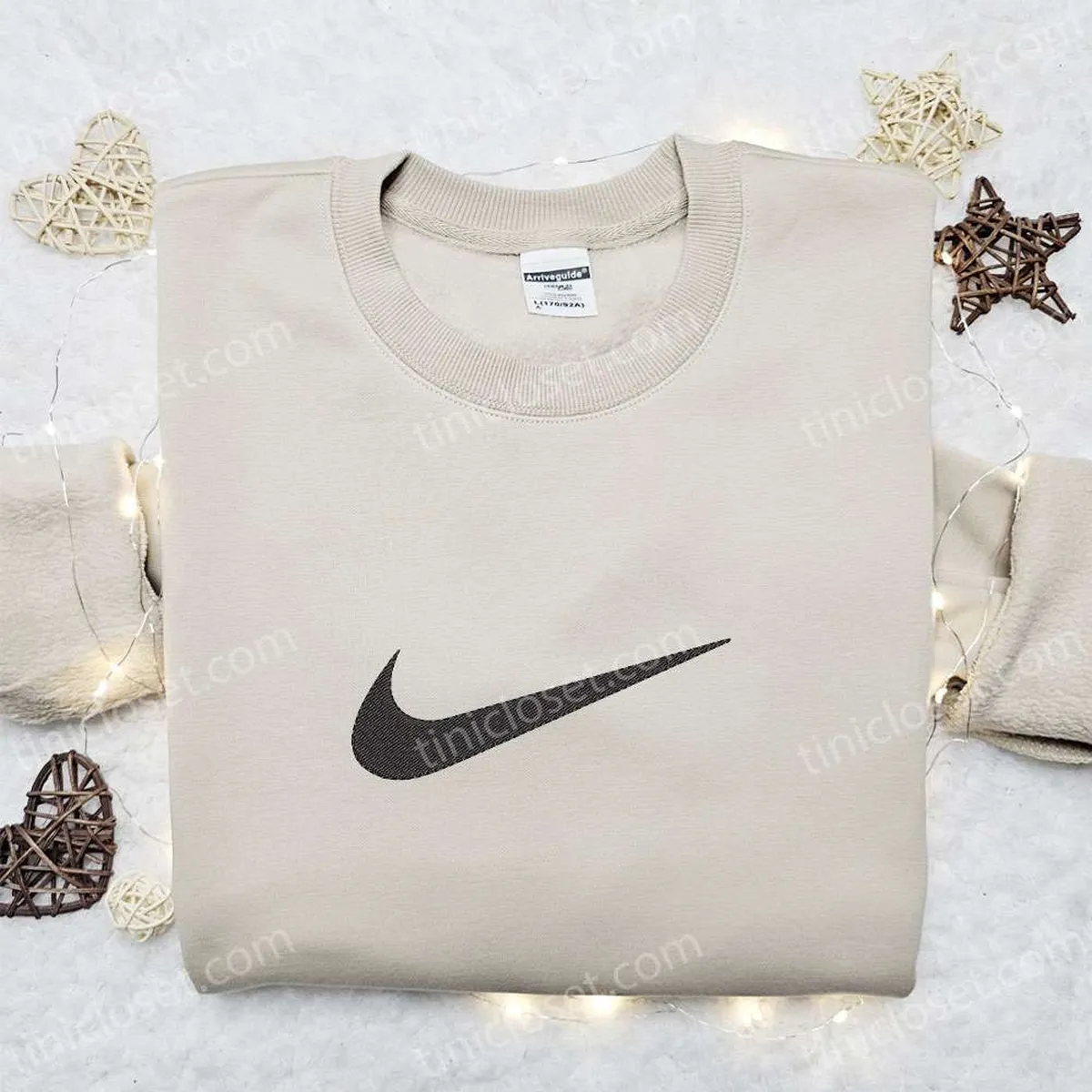 Vintage Swoosh Embroidered Sweatshirt, Nike Inspired Embroidered Shirt, Best Gift Ideas For All Occasions