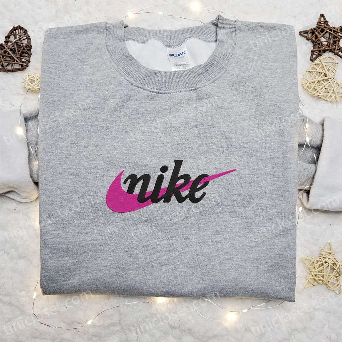 Vintage Swoosh x Nike Embroidered Sweatshirt, Nike Inspired Embroidered Shirt, Best Gift Ideas for Family