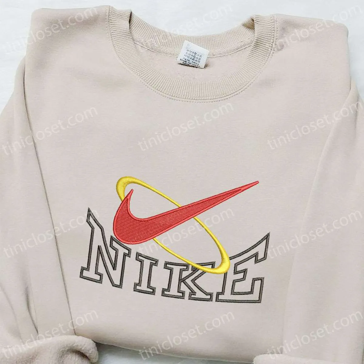 Vintage x Nike Embroidered Shirt, Christmas Embroidered Hoodie, Custom Nike Embroidered T-shirt