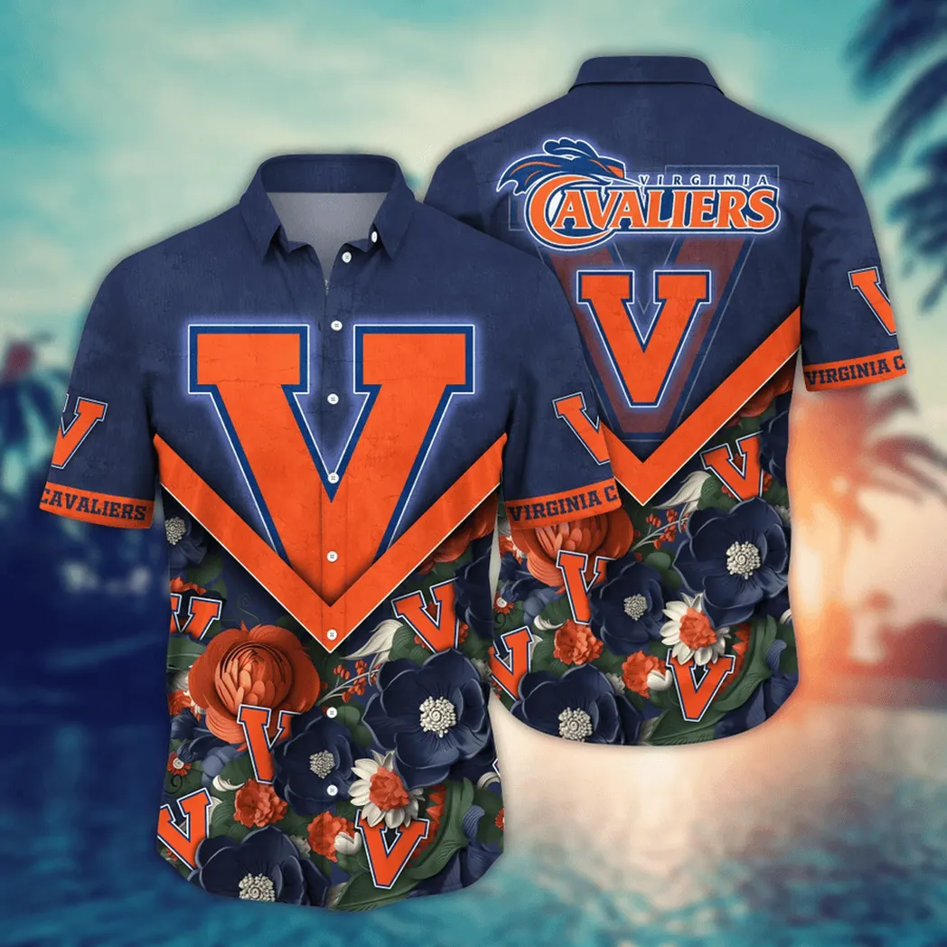 Virginia Cavaliers NCAA Flower Aloha Hawaiian Shirt, Custom Summer Football Shirts VPHWA2451153754