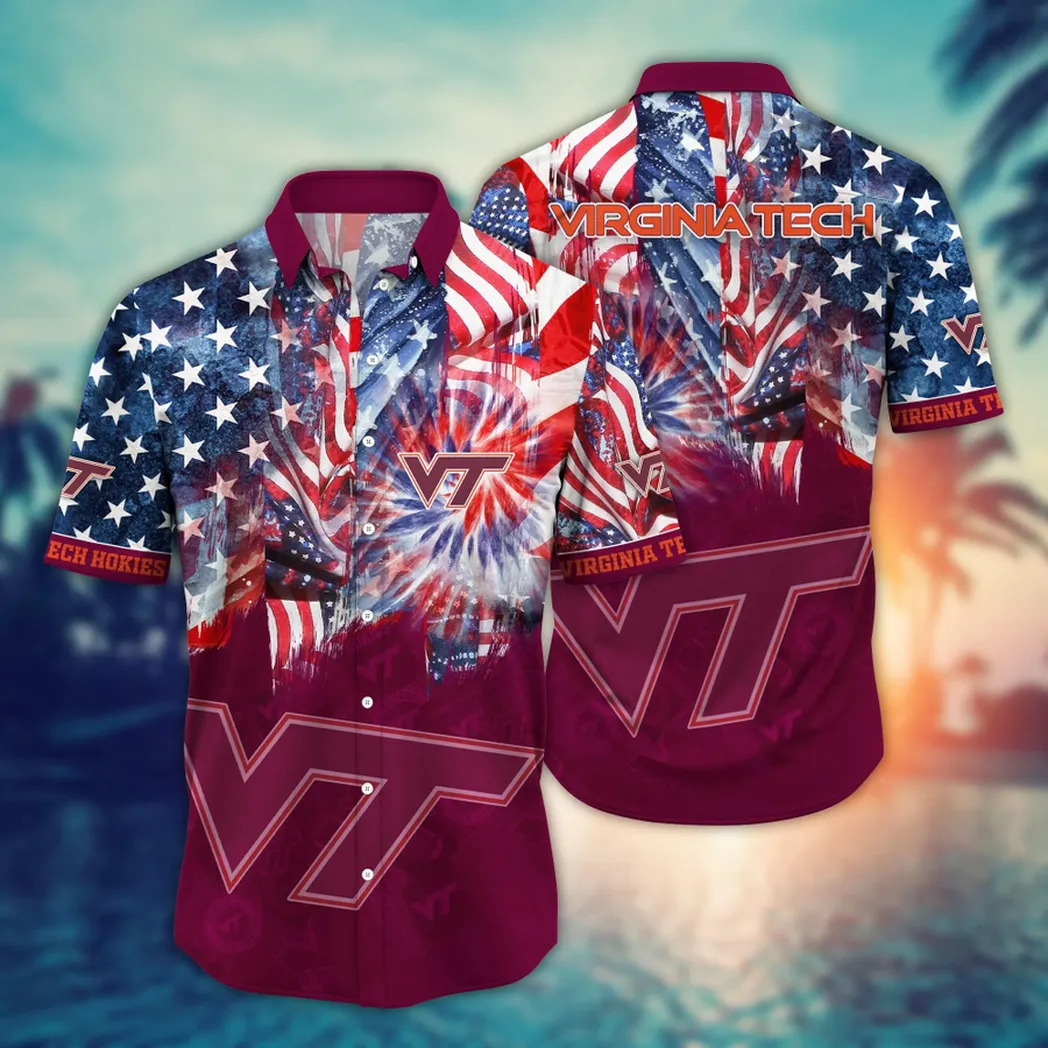 Virginia Tech Hokies NCAA Flower Aloha Hawaiian Shirt, Summer Football Shirts VPHWA2451154071