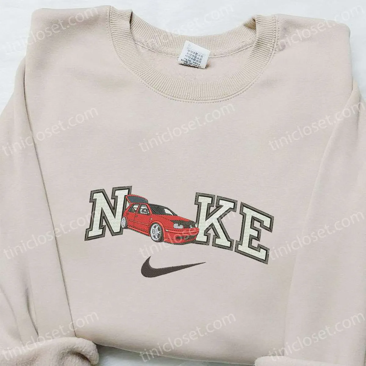 Volkswagen Golf Mk4 x Nike Embroidered Shirt, Nike Inspired Embroidered Shirt, Best Gifts for Family