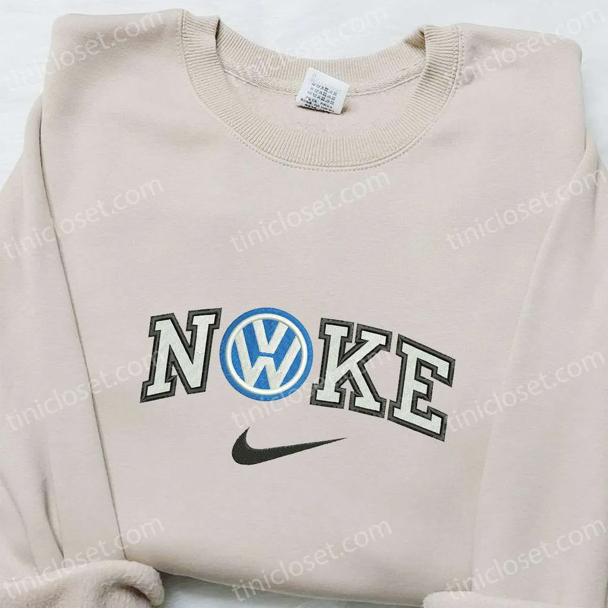 Volkswagen x Nike Embroidered Sweatshirt, Transportation Embroidered Hoodie, Best Birthday Gift Ideas