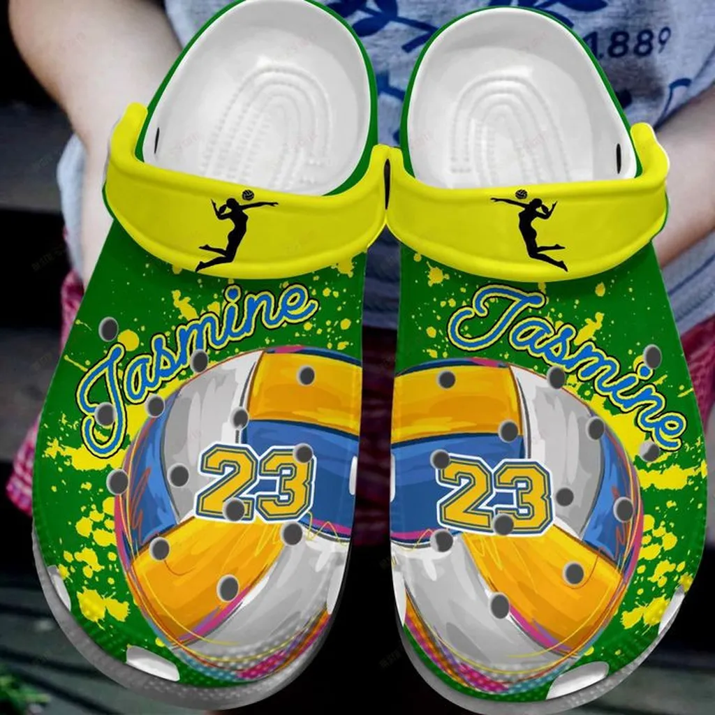 Volleyball Personalized Volleyball Lover Crocs Classic Clogs