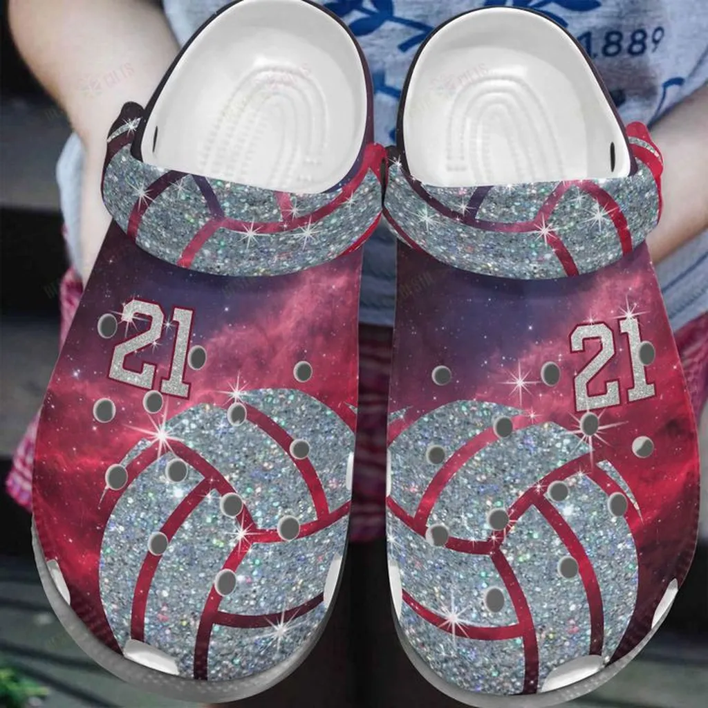 Volleyball Star Crocs, Personalized Crocs Classic Clogs