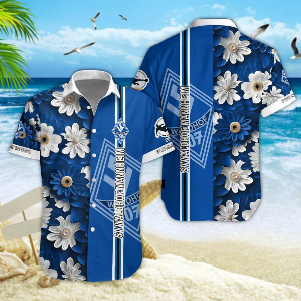 Waldhof Mannheim Hawaiian Shirt Style Classic Oversized Hawaiian, Unisex Hawaiian Shirt