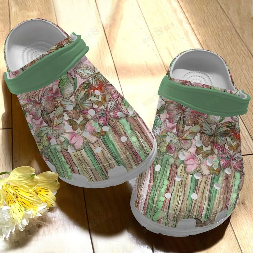 Watercolor Butterfly Crocs Classic Clogs