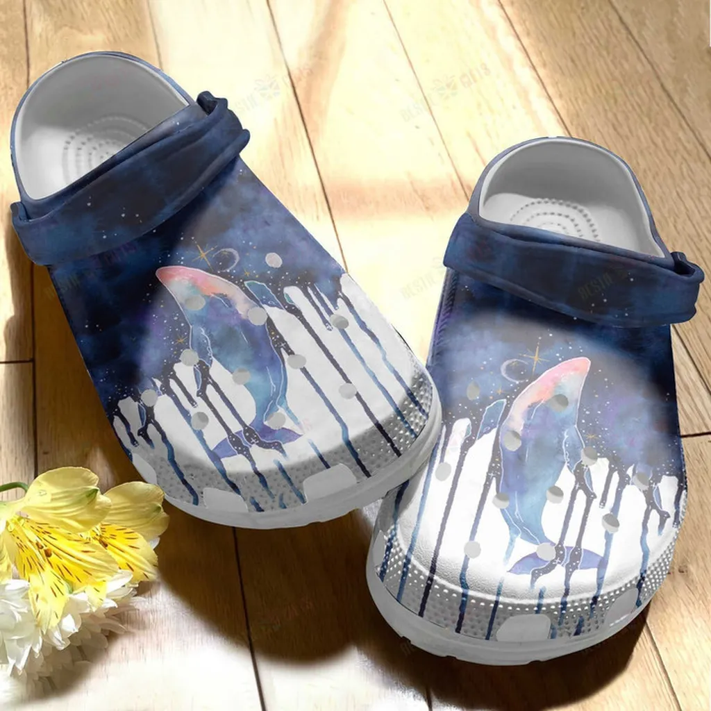 Watercolor Orca Whale Magical World Whale Crocs Classic Clogs