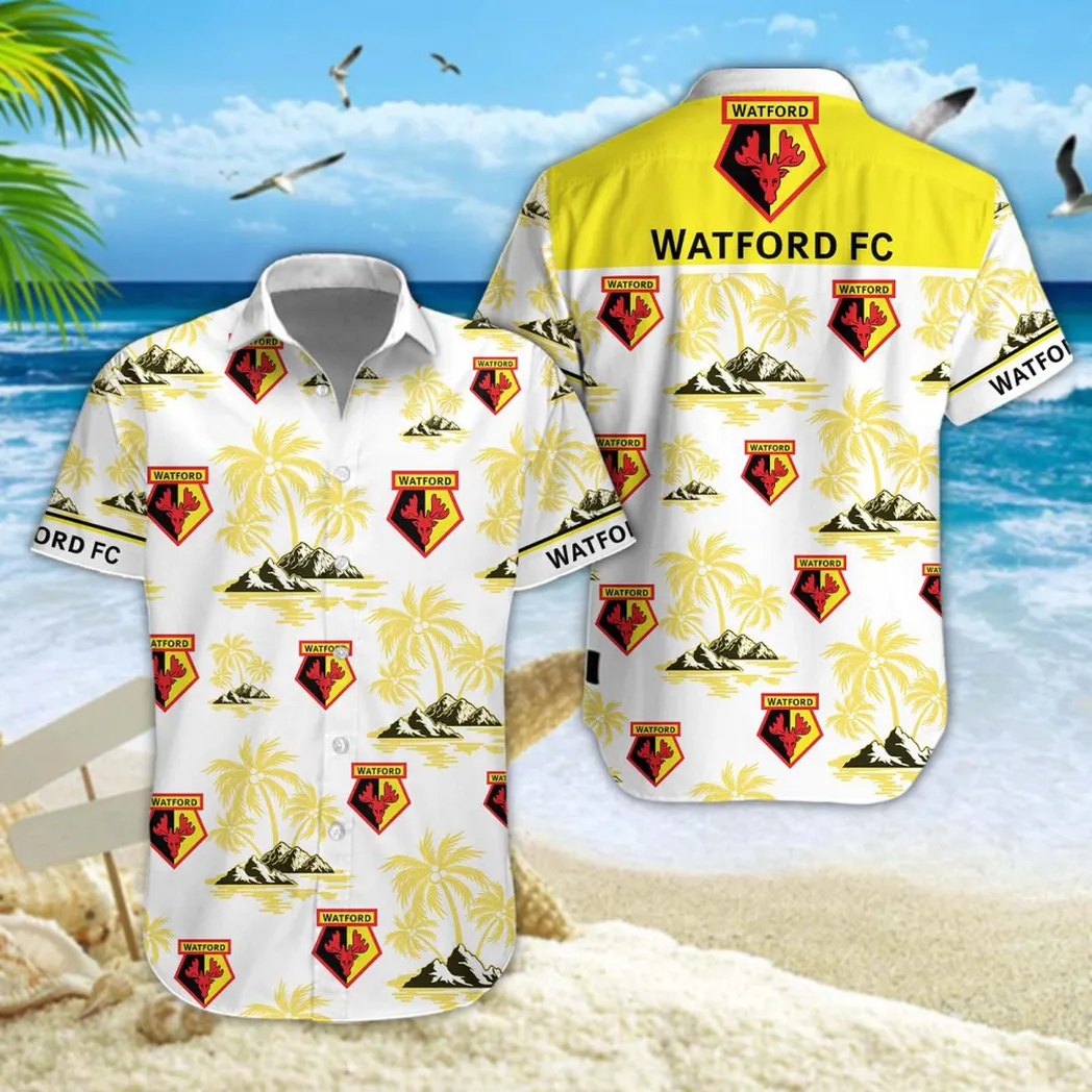 Watford Hawaiian Shirt Style Classic Oversized Hawaiian