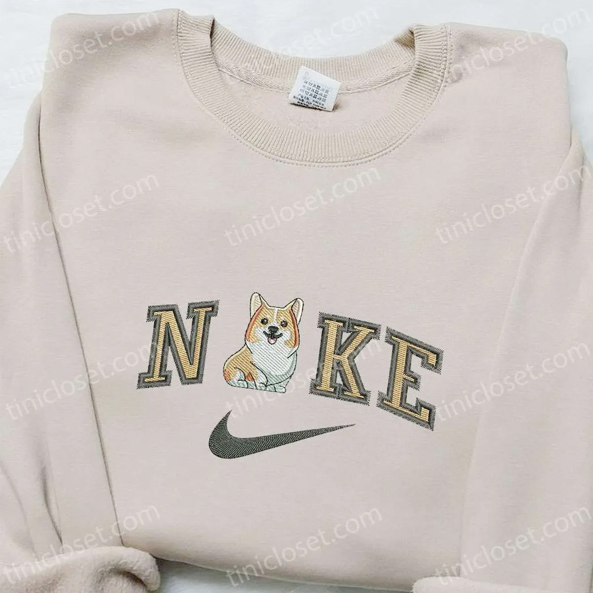 Welsh Corgi x Nike Embroidered Shirt, Animal Embroidered Hoodie, Best Birthday Gift Ideas