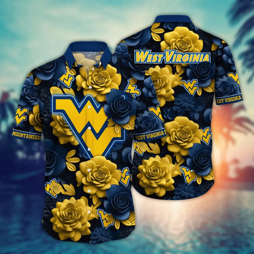 West Virginia Mountaineers NCAA Flower Aloha Hawaiian Shirt, Summer Football Shirts VPHWA2451153912