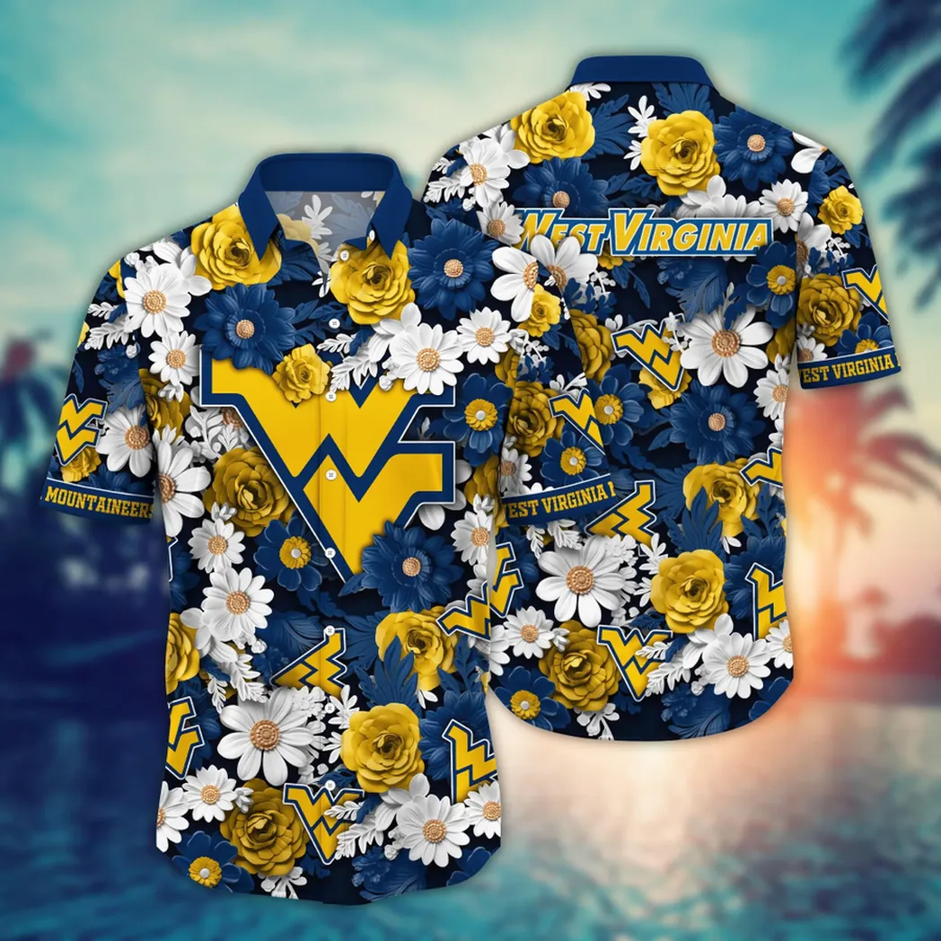 West Virginia Mountaineers NCAA Flower Aloha Hawaiian Shirt, Summer Football Shirts VPHWA2451154064