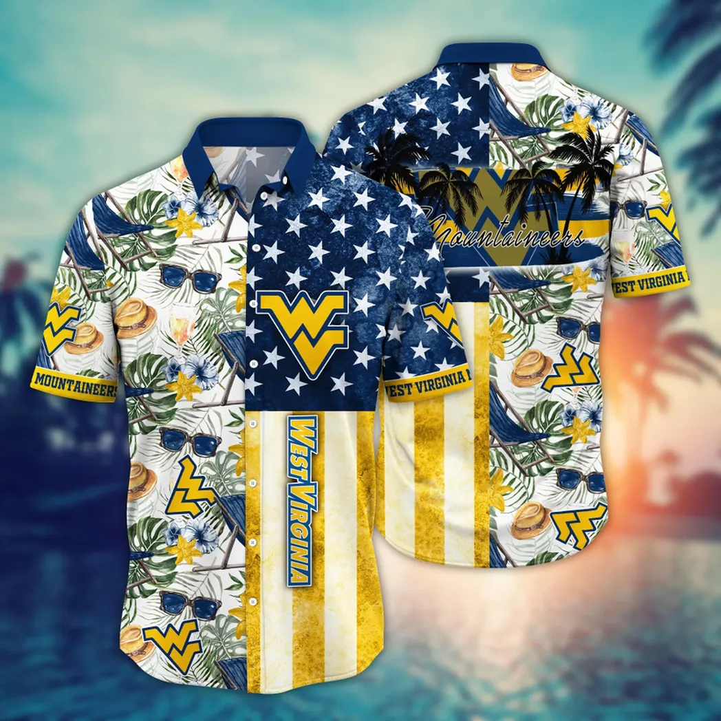 West Virginia Mountaineers NCAA Flower Aloha Hawaiian Shirt, Summer Football Shirts VPHWA2451154140