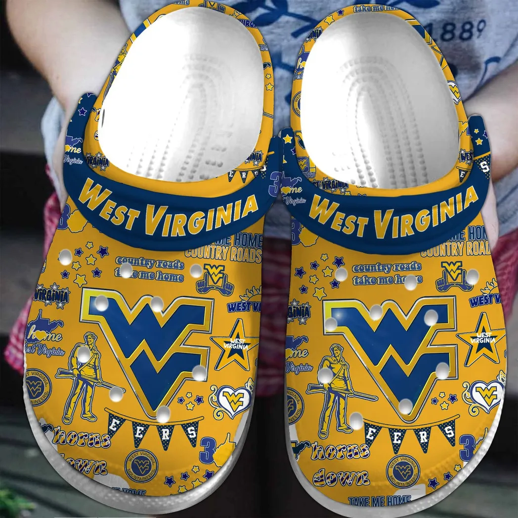 West Virginia Mountaineers NCAA Sport Crocs Clogs