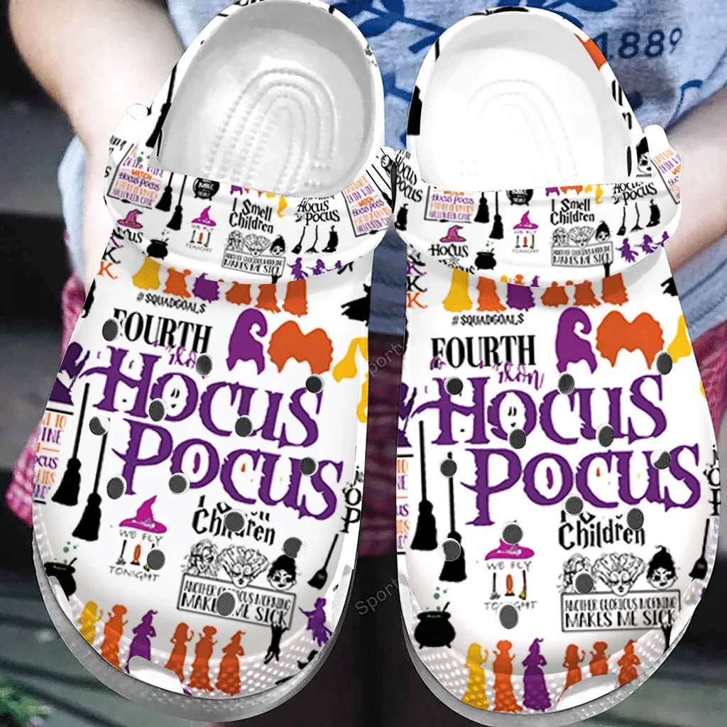 White Hocus Pocus Halloween Witch Clogs