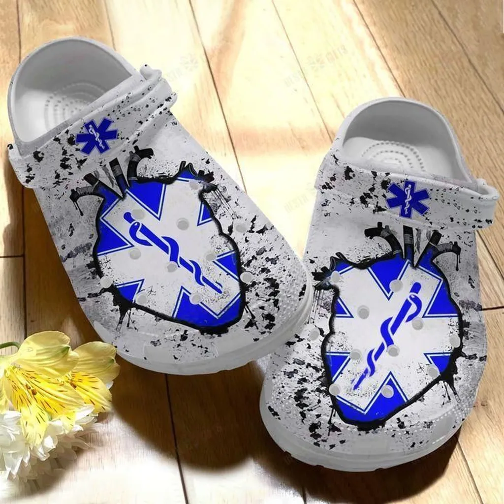 White Sole Ems Crocs, Personalized Crocs Classic Clogs