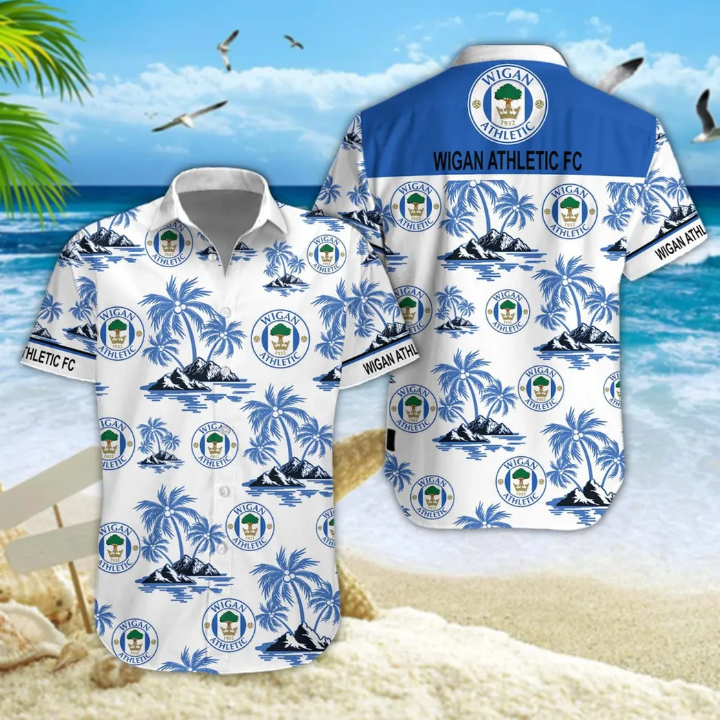 Wigan Athletic Hawaiian Shirt Style Classic Oversized Hawaiian