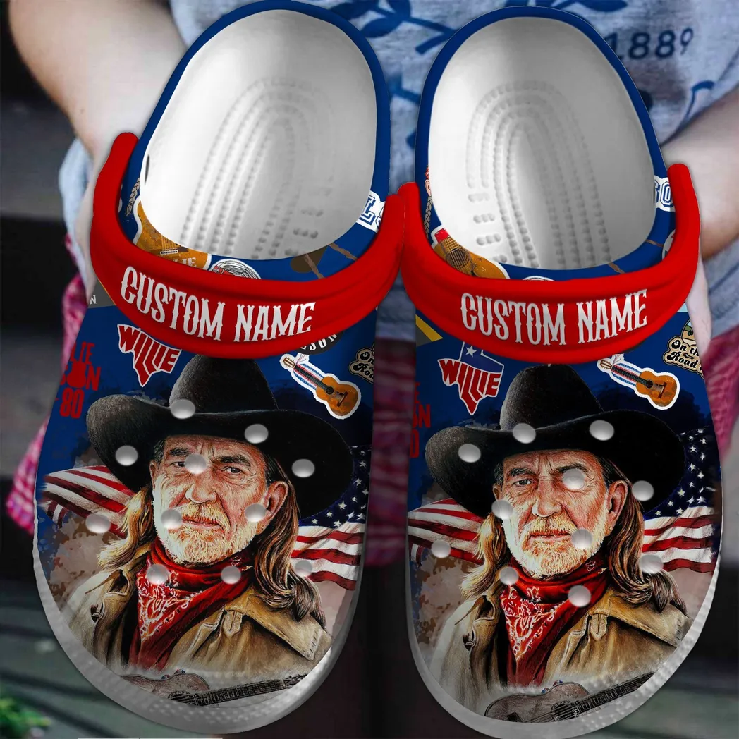 Willie Nelson Music Crocs Clogs