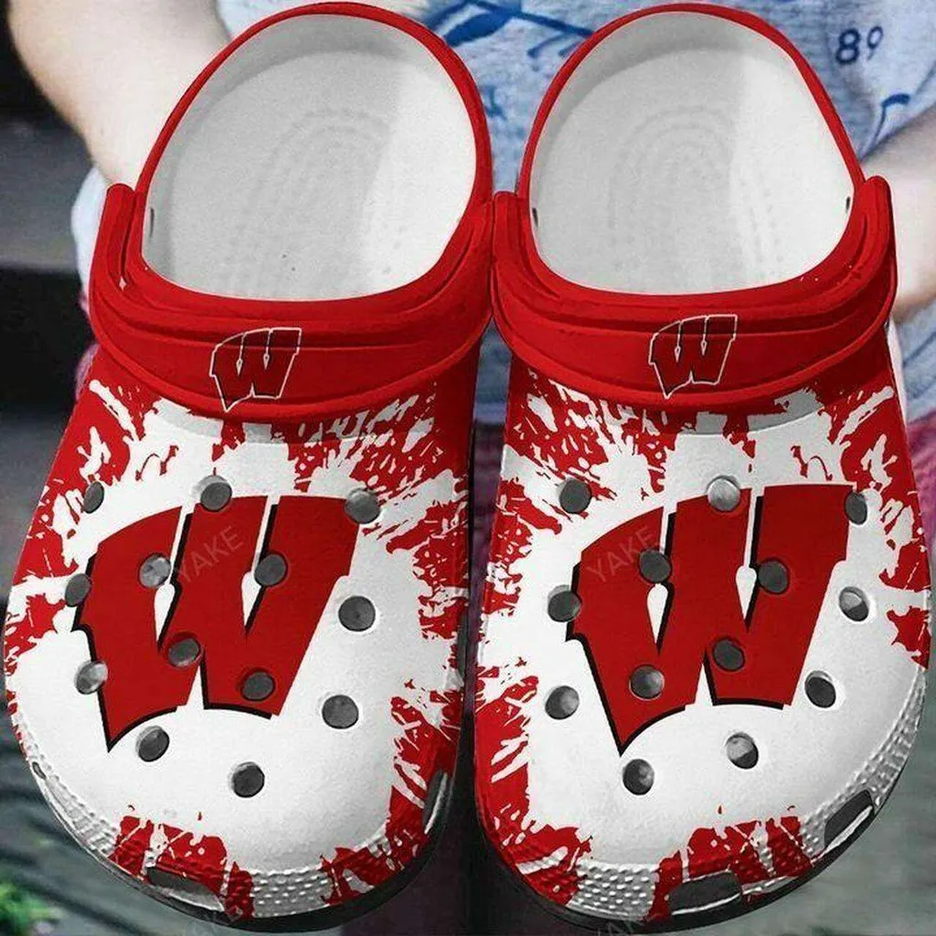 Wisconsin Badgers Crocs Crocband Clogs