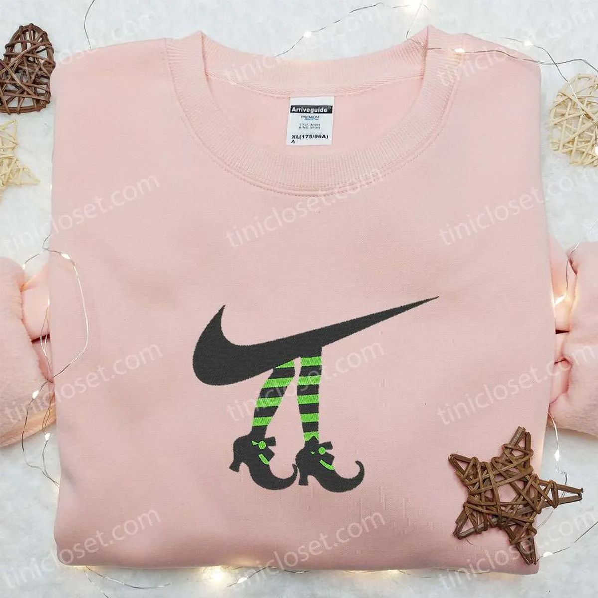 Witch Legs x Nike Swoosh Embroidered Shirt, Halloween Embroidered Hoodie, Best Gifts For Family