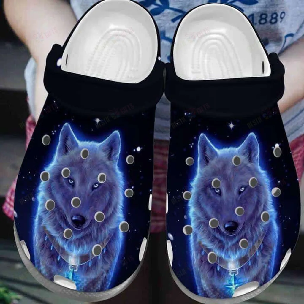 Wolf Crocs, Personalized Crocs Classic Clogs