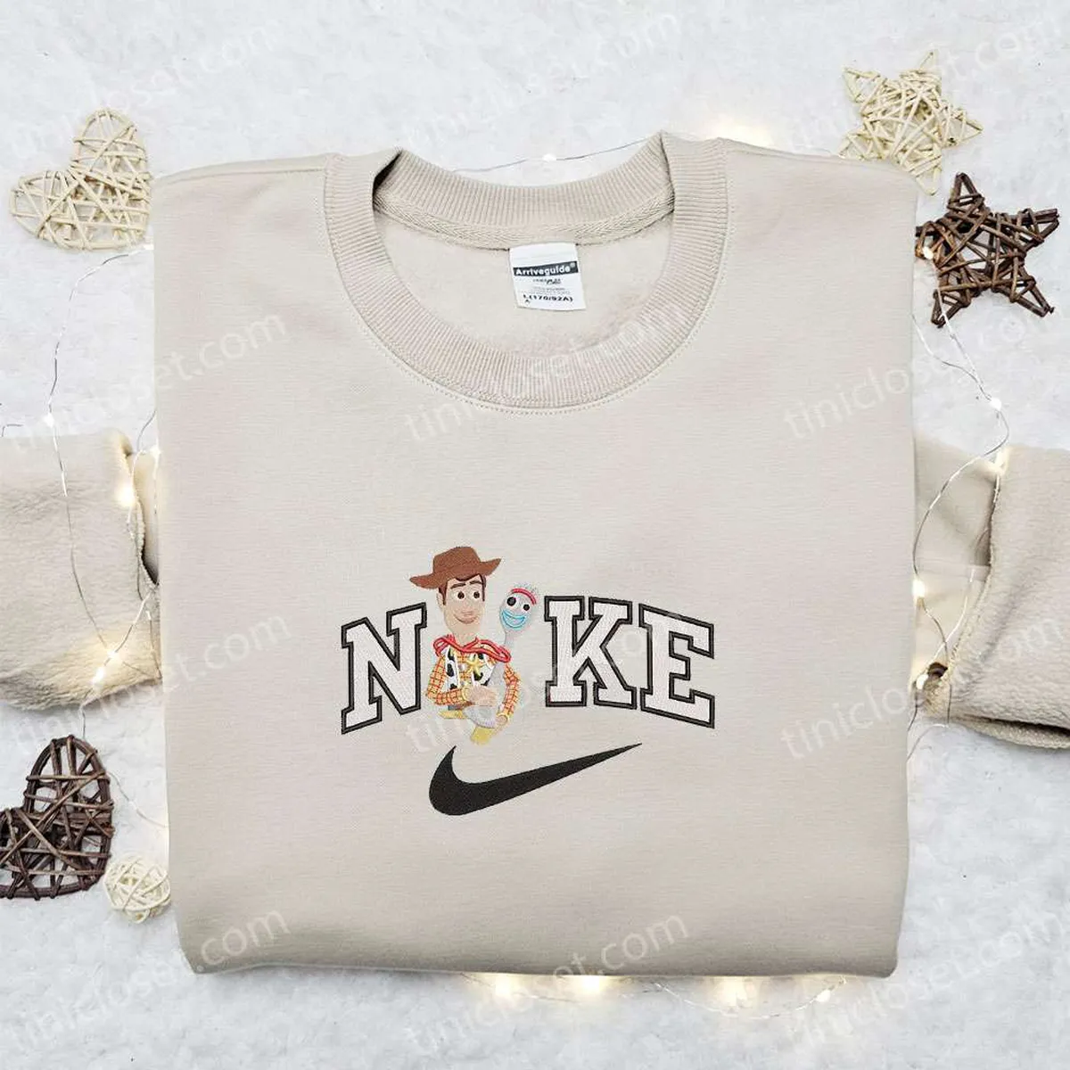 Woody Hourse x Nike Cartoon Embroidered Sweatshirt, Disney Characters Embroidered Shirt, Best Gift Ideas for Family