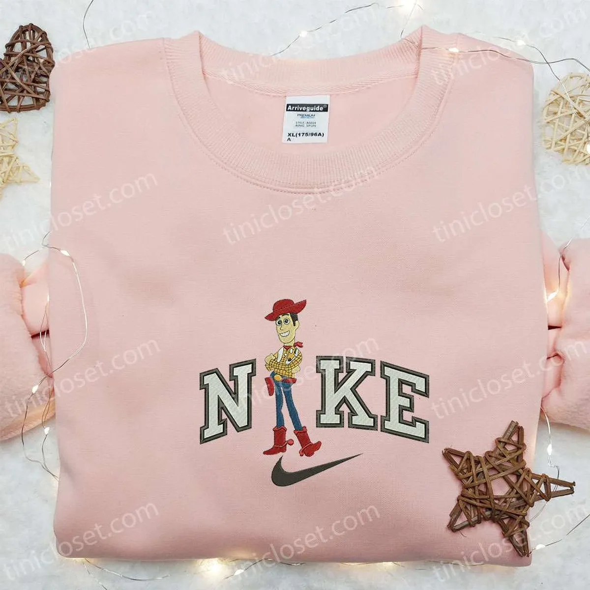 Woody x Nike Cartoon Embroidered Shirt, Disney Characters Embroidered Hoodie, Best Gift Ideas for Family