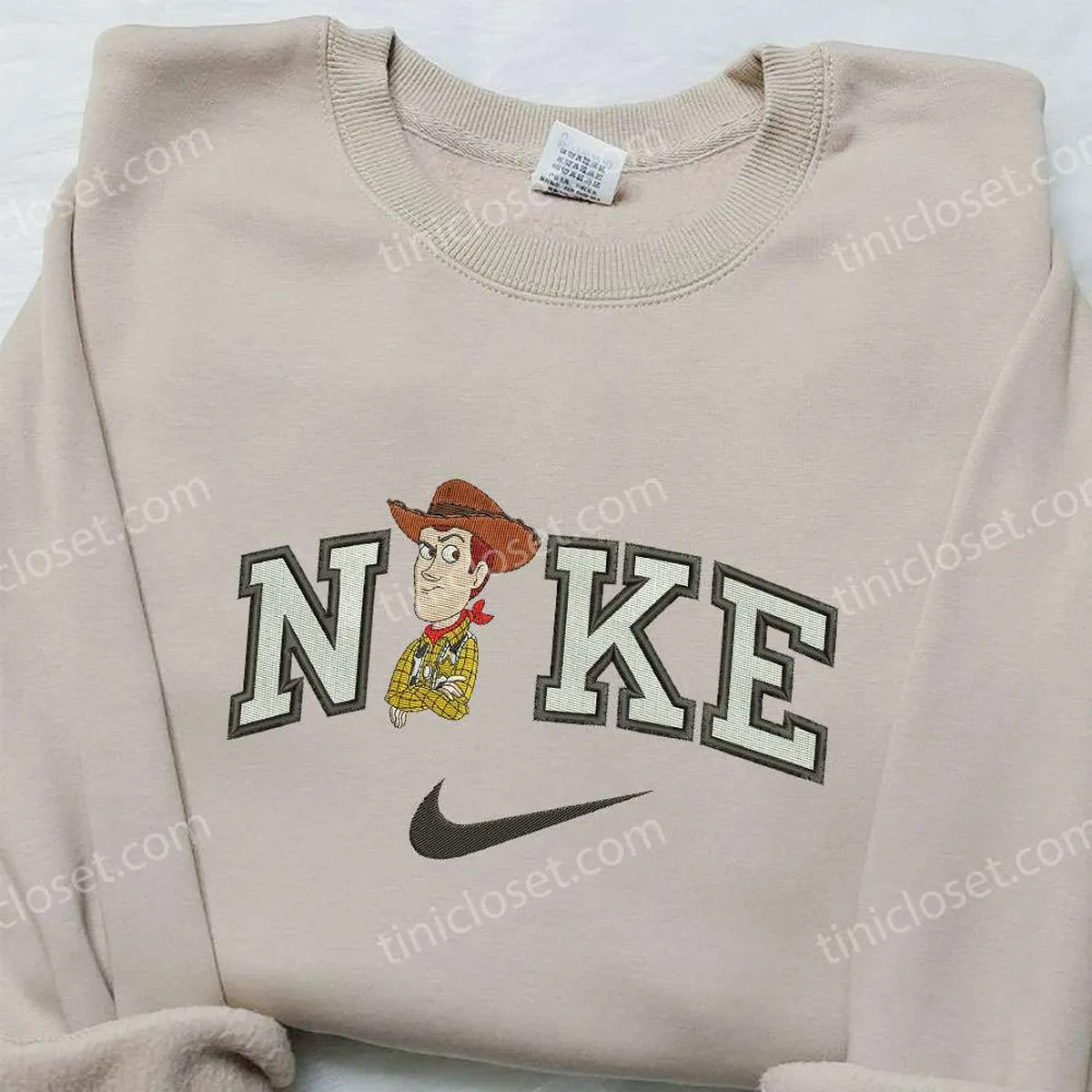 Woody x Nike Embroidered Hoodie, Toy Story Embroidered Shirt, Nike Inspired Embroidered Shirt