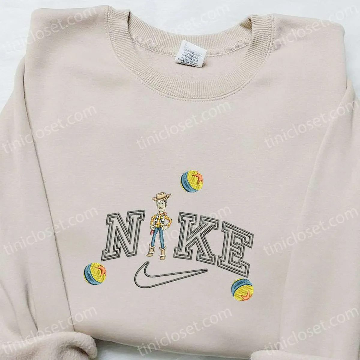 Woody x Nike Embroidered Sweatshirt, Disney Characters Embroidered Hoodie, Best Birthday Gift for Family