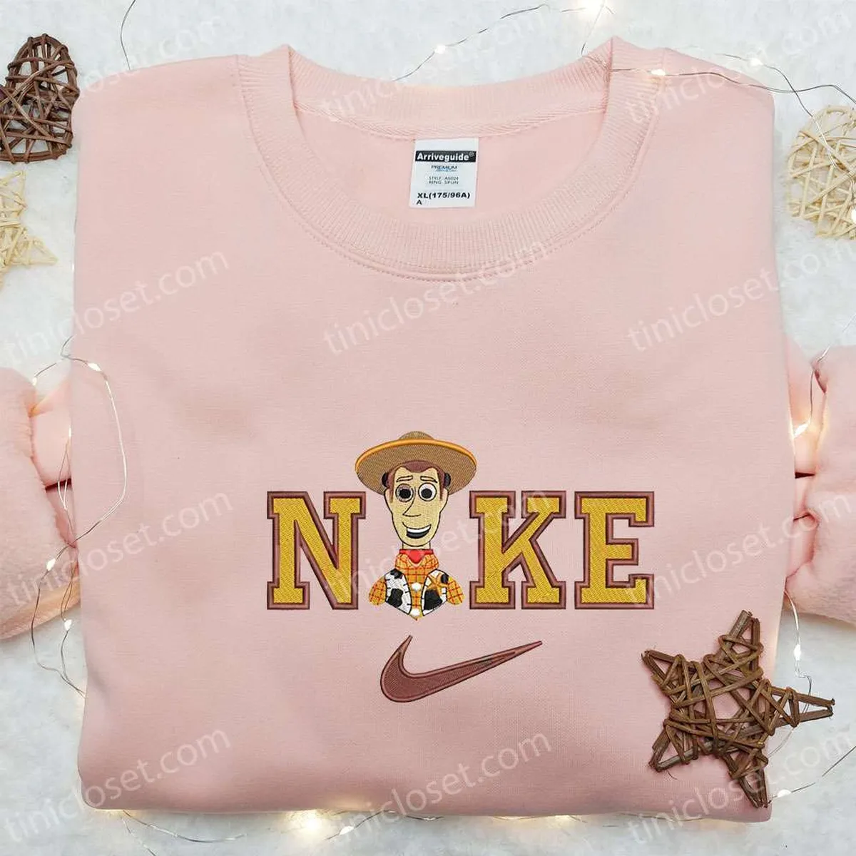 Woody x Swoosh Cartoon Embroidered Hoodie, Disney Characters Embroidered Shirt, Best Gift Ideas for Family