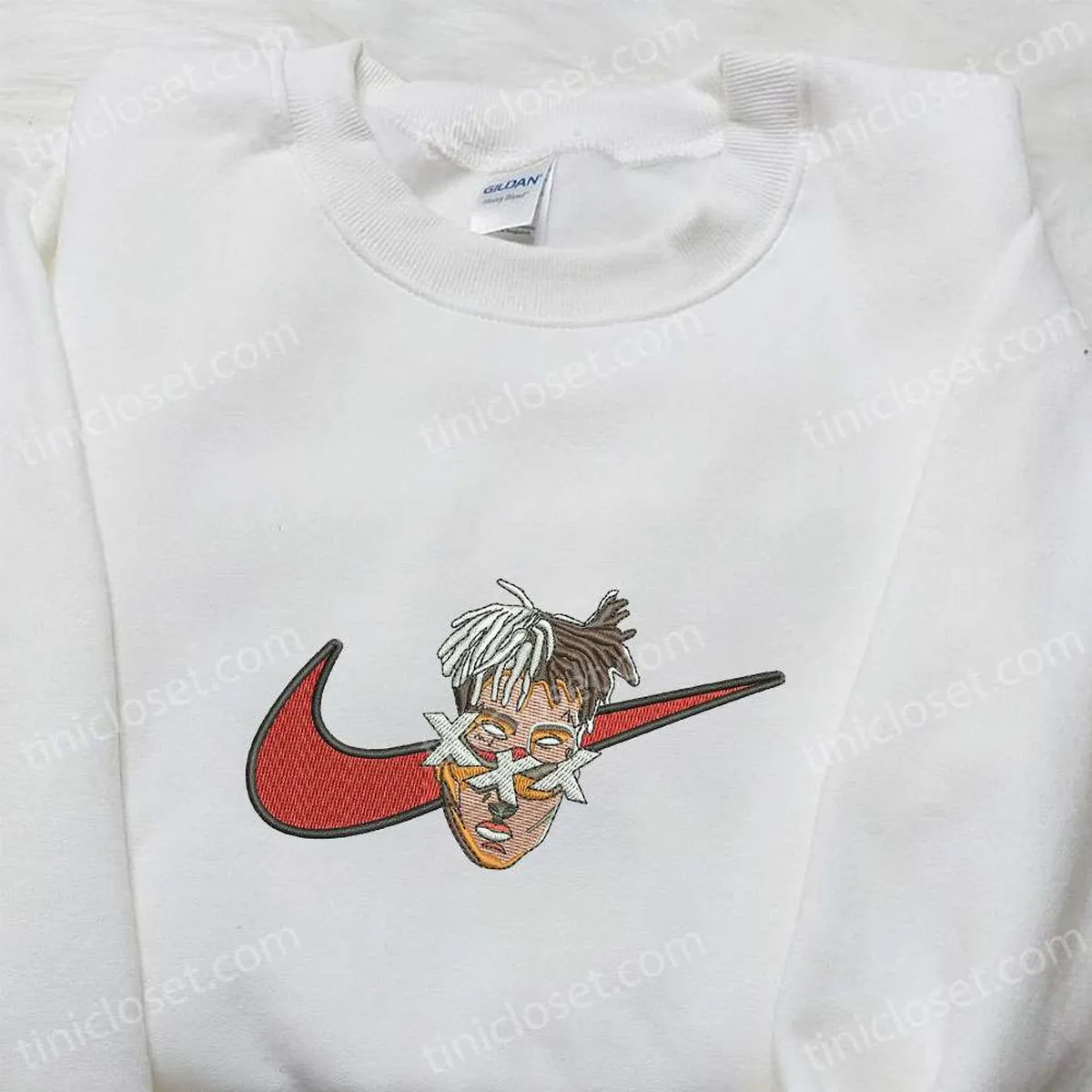 XXXTentacion x Swoosh Celebrity Embroidered Hoodie, Nike Inspired Embroidered Hoodie, Best Gift for Family