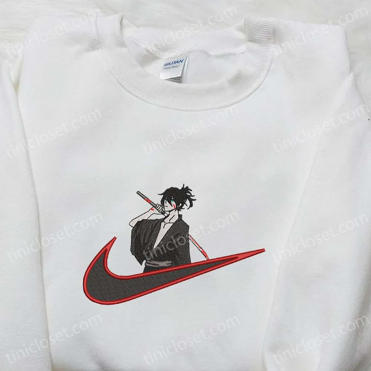 Yato Noragami x Swoosh Anime Embroidered Sweatshirt, Anime Embroidered Shirt, Custom Embroidered T-shirt