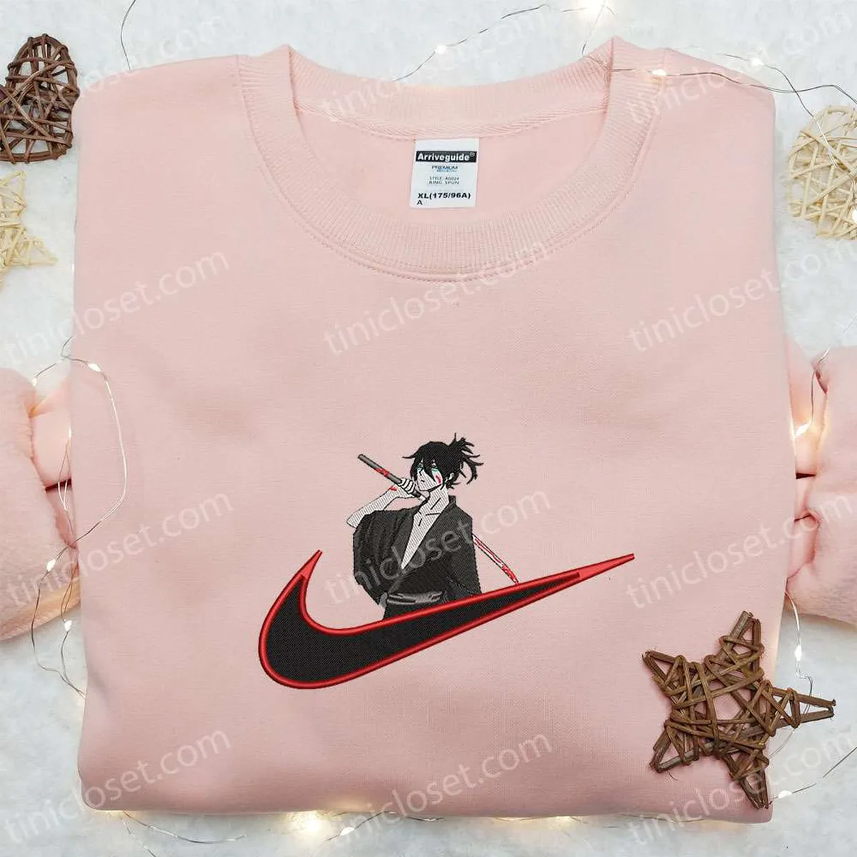 Yato x Nike Swoosh Anime Embroidered Shirt, Noragami Embroidered Shirt, Nike Inspired Embroidered Shirt