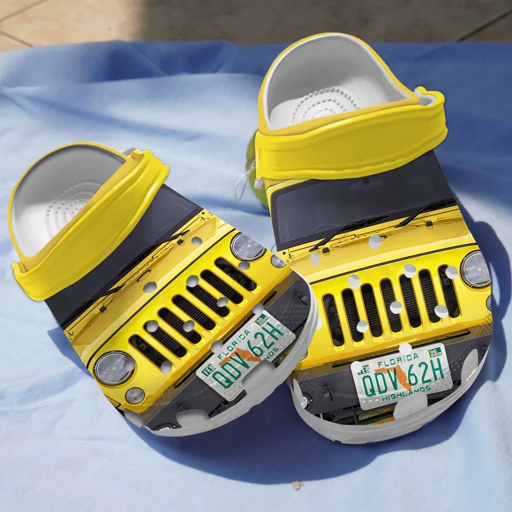 Yellow Jeep Crocs Crocband Clog